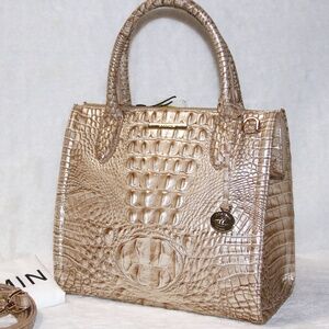 BRAHMIN Small Caroline Satchel Wind Chime Melbourne Leather Purse